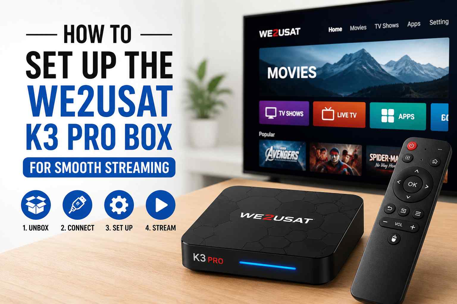 How to Set Up the We2USAT K3 Pro Box for Smooth Streaming